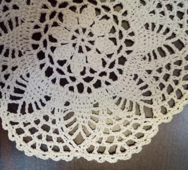 Round cotton placemat cup coaster mug kitchen wedding drink table place mat cloth lace Crochet tea pan coffee doily dish pad