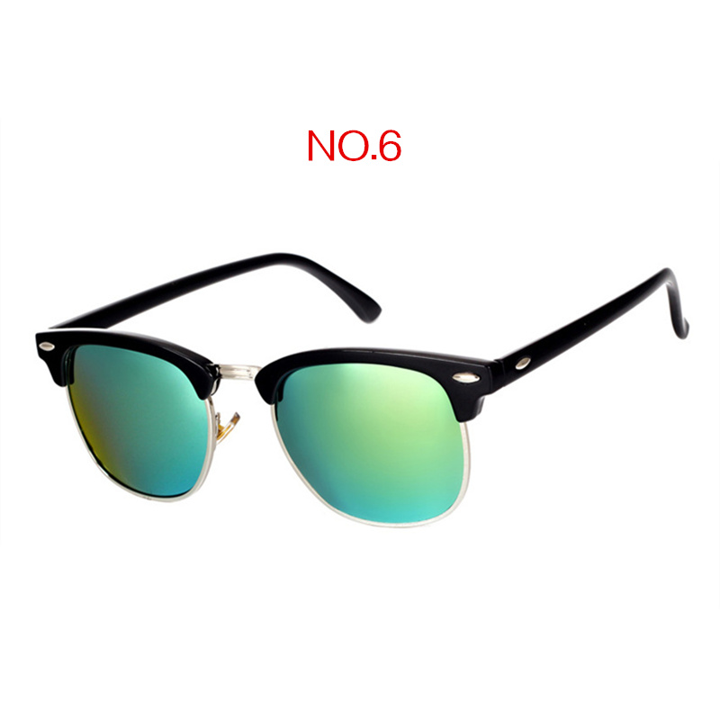 Yooske polariserede solbriller kvinder mænd klassisk mærke vintage firkantede solbriller kørsel spejl  uv400 til auto bil: No6