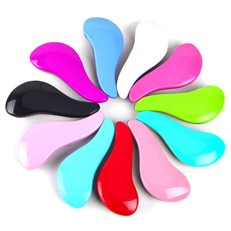 Bebê crianças e mulheres cerdas secas lidar com emaranhado encaracolado desembaraçar escova de cabelo pentes salão de beleza suave anti-estática escova emaranhado molhado