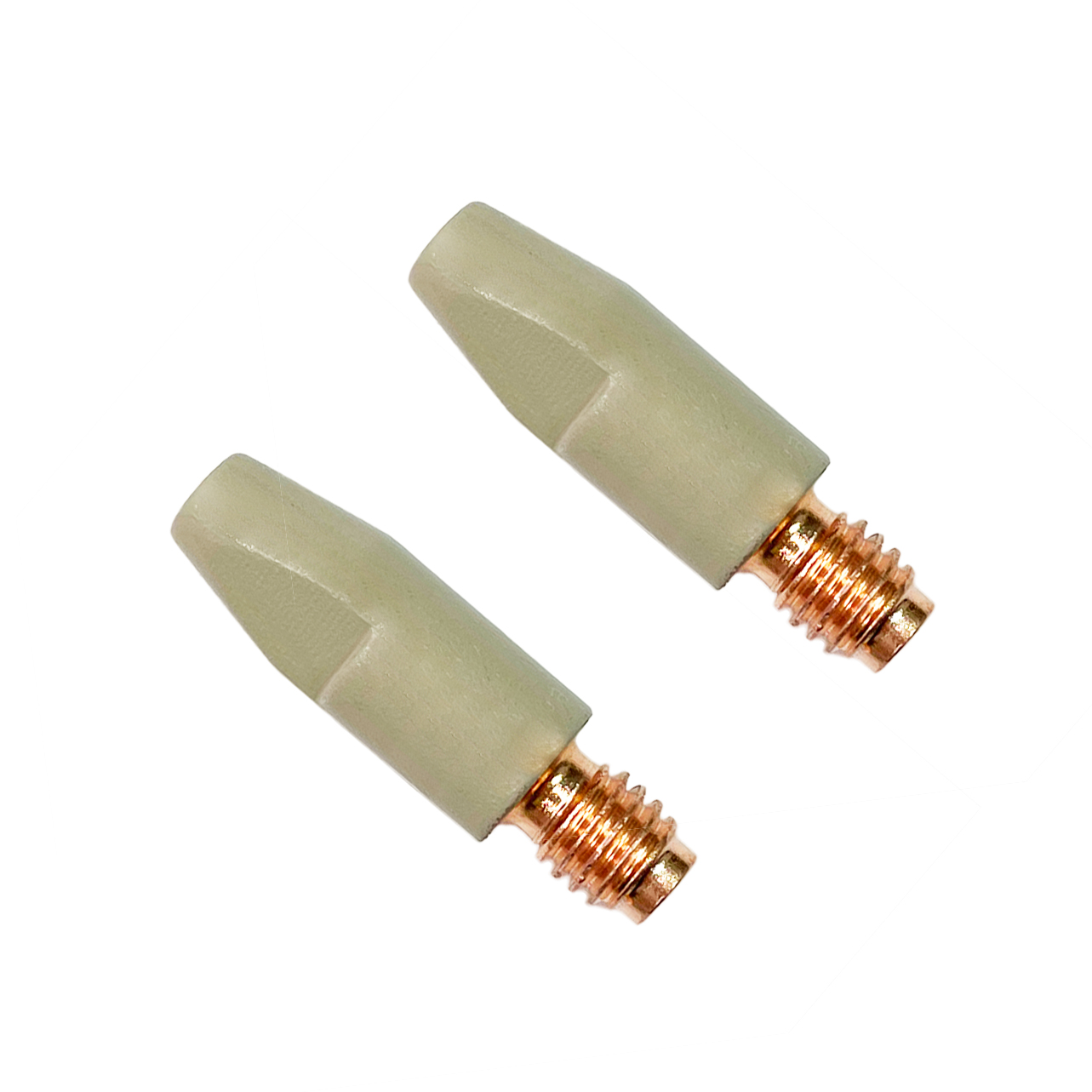 2/5 stk. mig 24kd svejsekontaktdyser, belægningsbeskyttelse, 28mm m6 gasdysedyser, 0.8/1.0/1.2mm mig svejsebrænder, svejseværktøj: Beige / 0.8mm