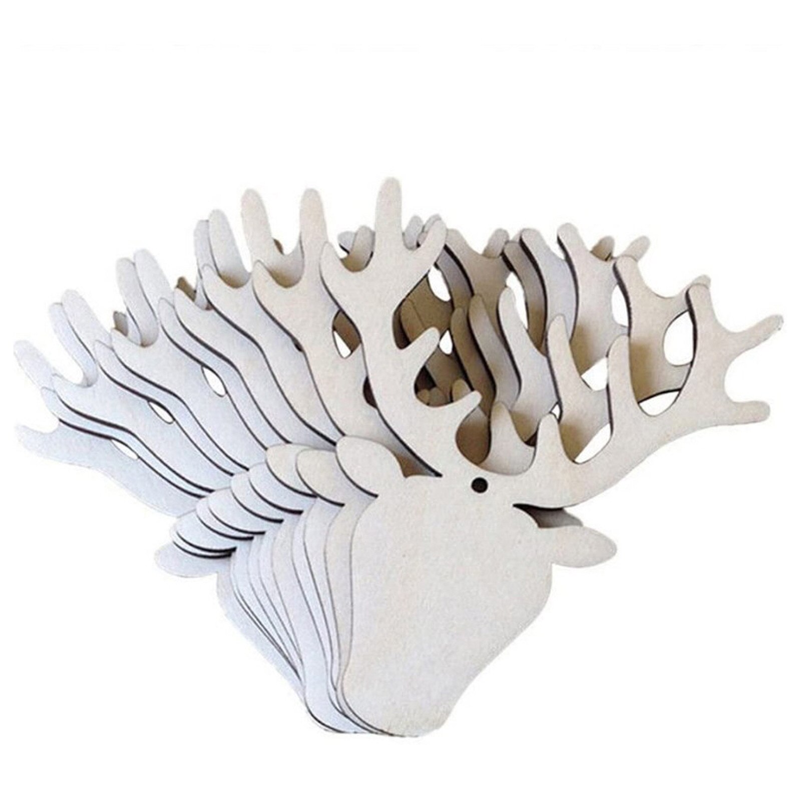 Legno naturale cervo fai-da-te decorazione natalizia tavolo artigianato regali ornamento natale capodanno decorazioni per la casa forniture decorazione alce: Default Title
