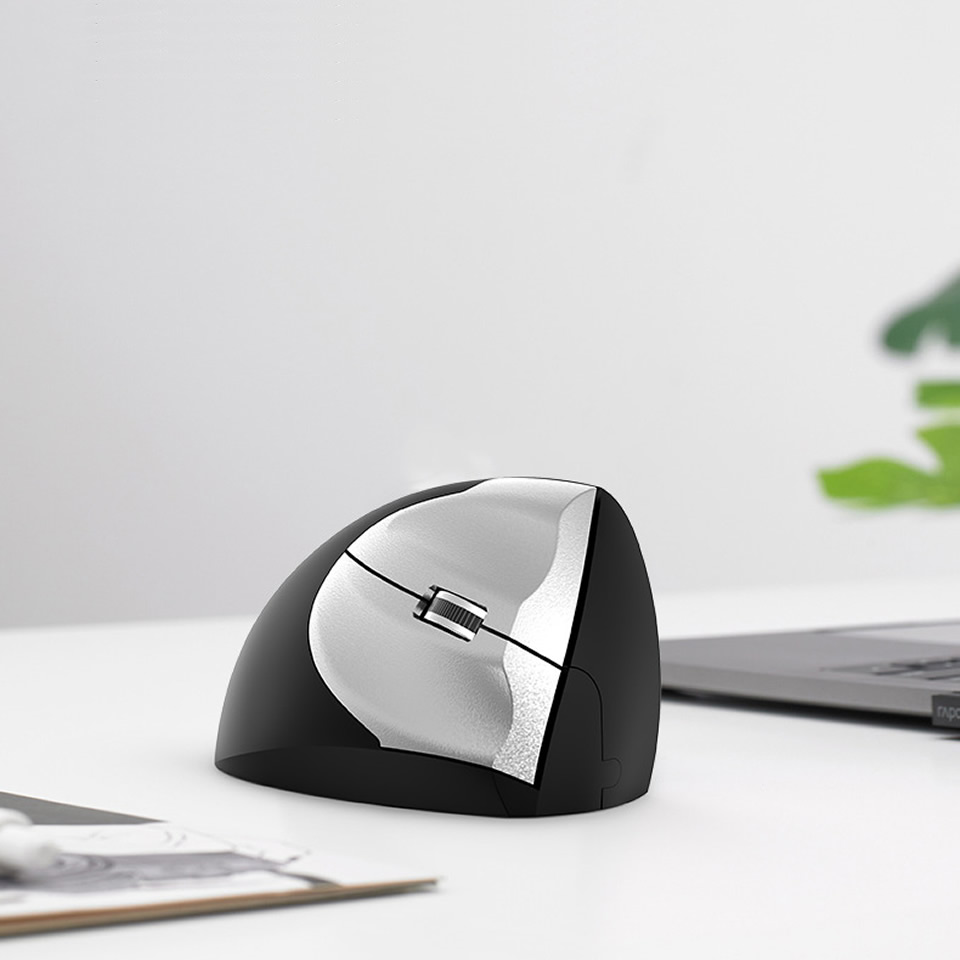 Hkxa trådløs mus vertikal spillmus usb-datamus ergonomisk stasjonær oppreist mus 1600 dpi til pc bærbar pc kontor hjemme