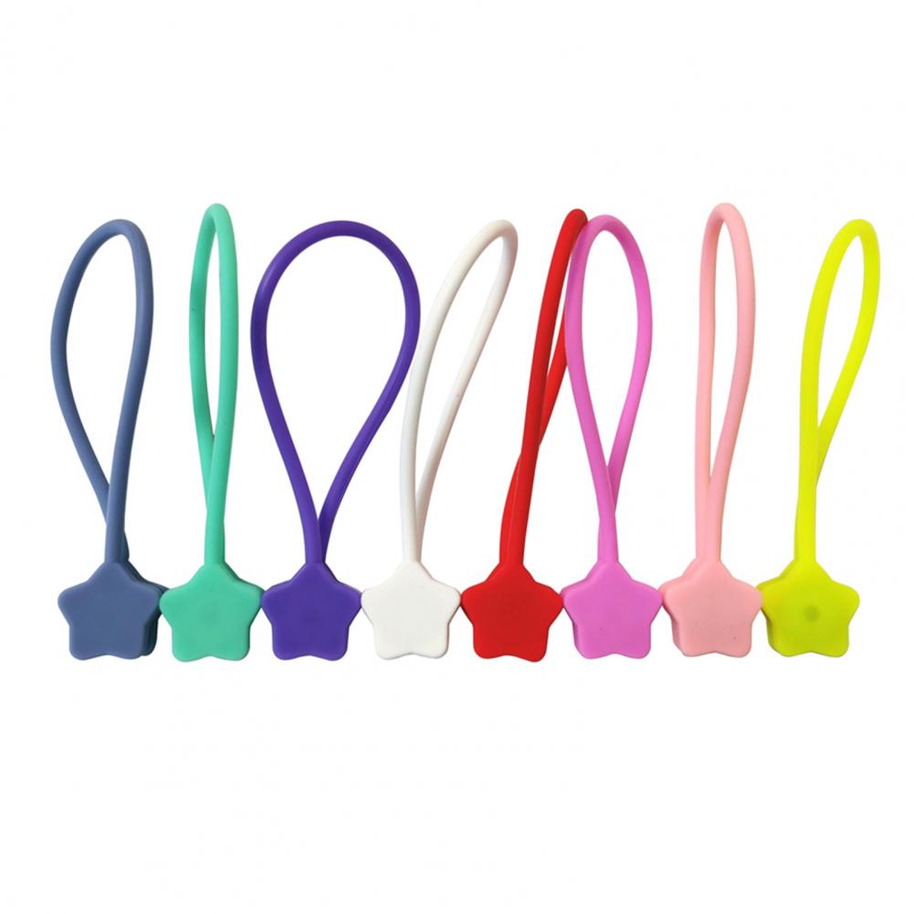 Cable Organizer Magnetic Star Shape Silicone Charging Cable Winder for Cord