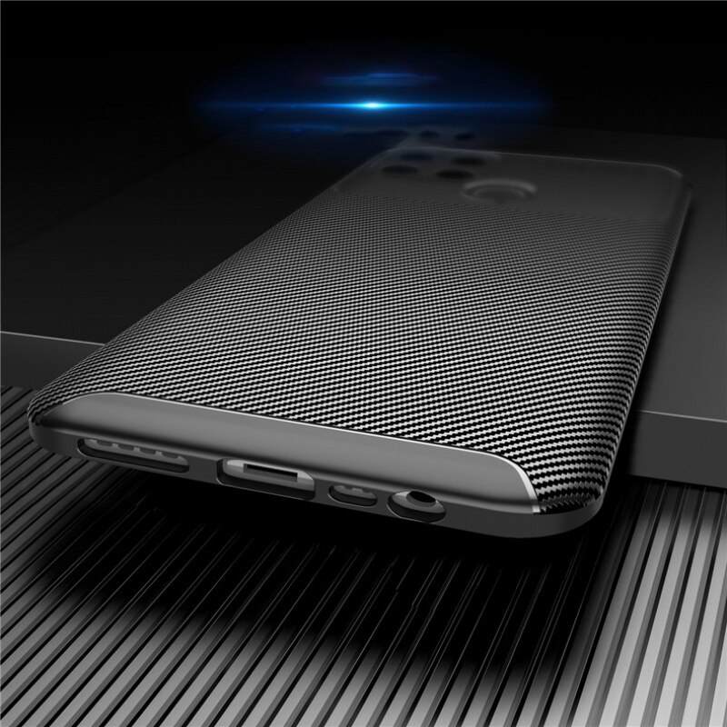 Kever Matte Phone Case Voor Oppo A15 Carbon Fiber Soft Cover Voor Oppo A15 CPH2185 A15s CPH2179 Een 15 15S Beschermhoes