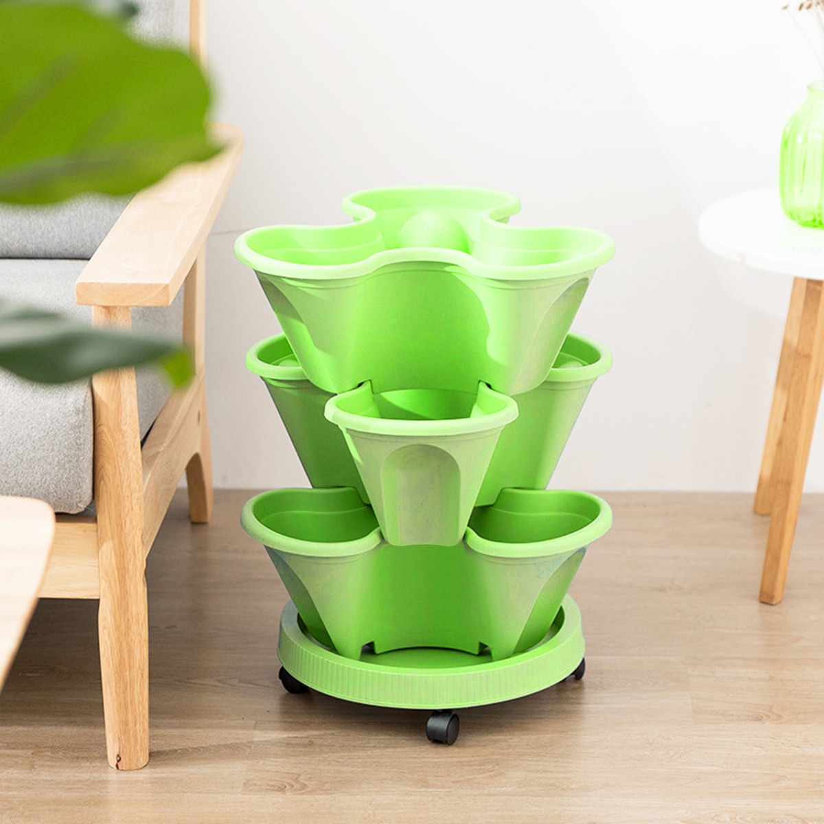 6 schicht Blumentopf Stapeln Anbau Topf Gemüse Melone Obst Erdbeere Pflanzen Topf Garten Sämling Topf Heimat Dekor