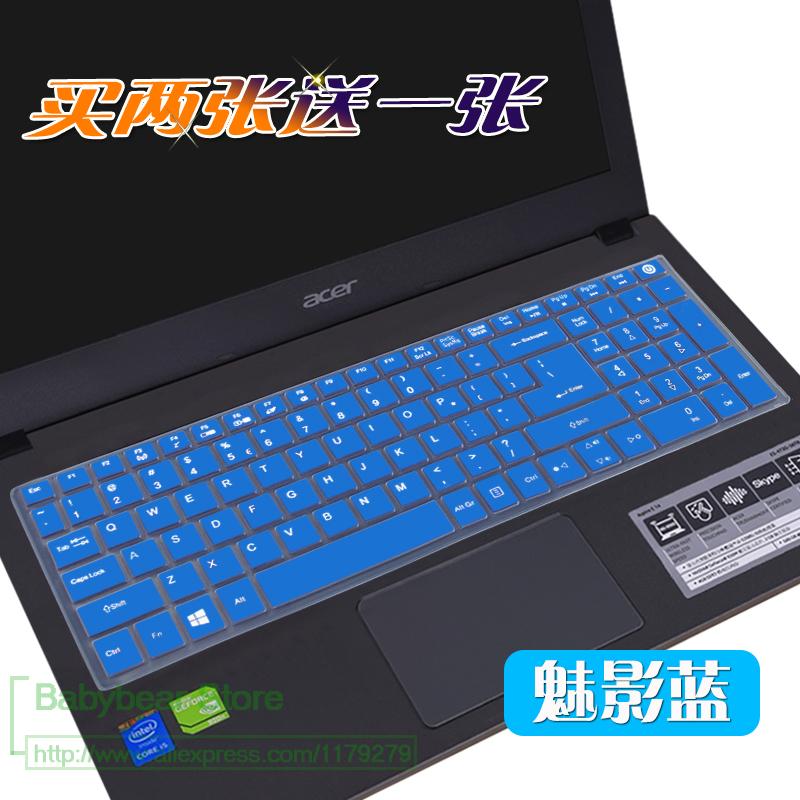 15 tommer tastatur silikonetastaturbeskyttelsesdæksel til acer aspire  e15 e 15 e5-573g 532 522 v3-574 f5-572 tmp 257 e5-573 e5 573g
