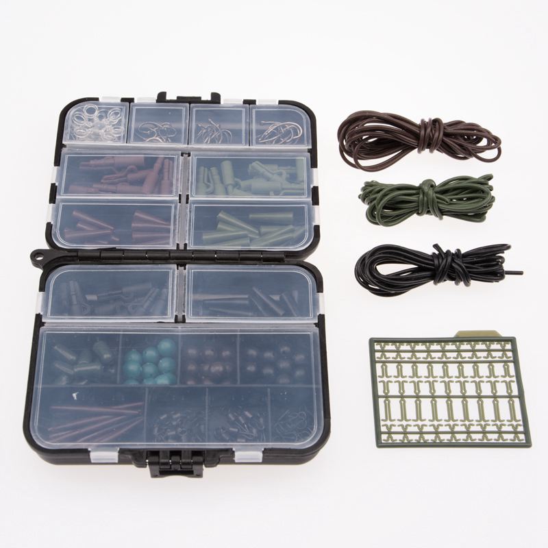 Angeln Tackle box bundle karpfen sicherheit gewicht clips haken dreht sich Schnell links
