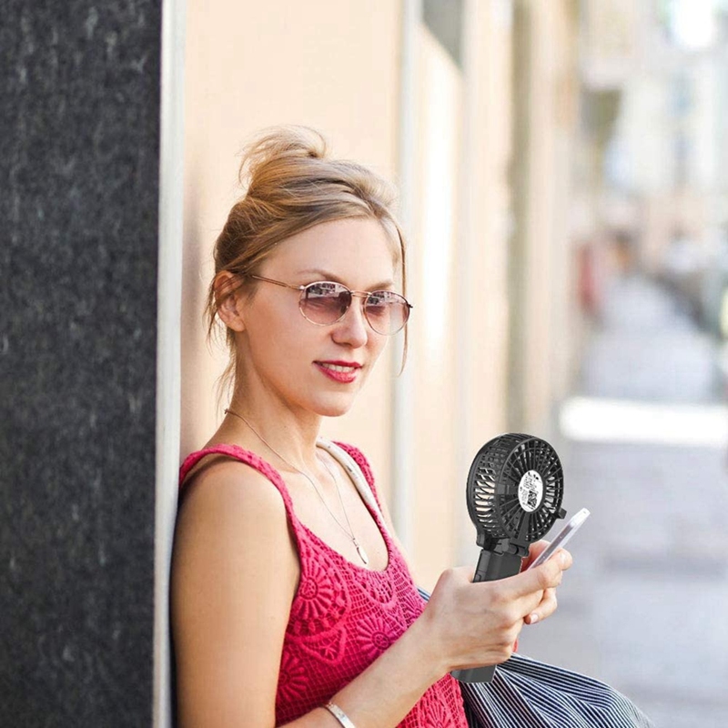 OPOLAR Hand Held Fan 5200Mah USB Rechargeable Fan Small Portable Handheld Fan Foldable Mini Desk Fan For Home Travel Indoors
