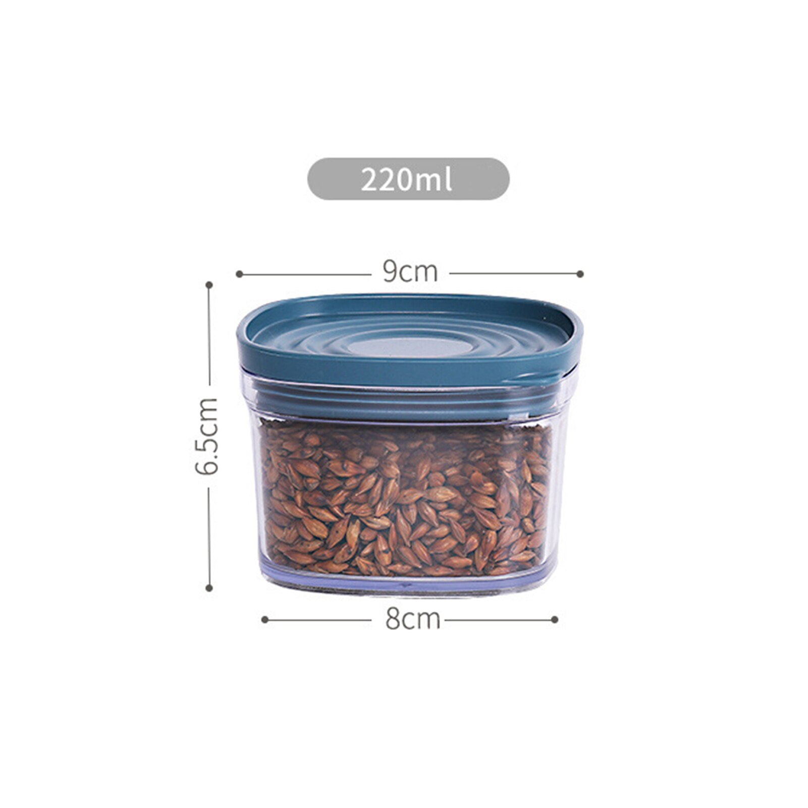3000ml Food Storage Container Plastic Kitchen Refrigerator Noodle Box Multigrain Storage Tank Transparent Sealed Cans: 220ml