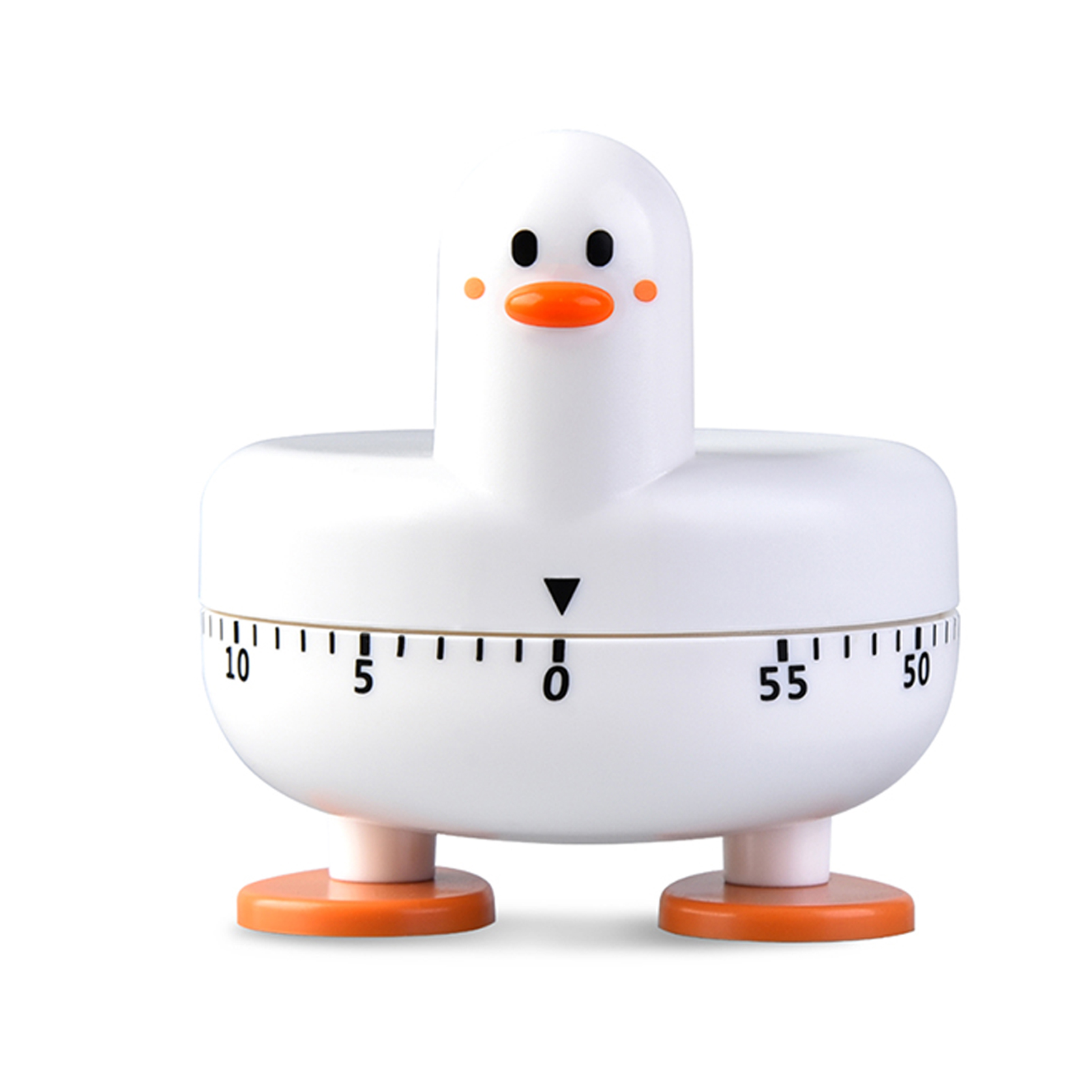 Kitchen Mechanical Timer Students Mini Lovely Duck Appearance Rotatable Time Reminder: White
