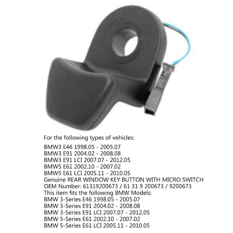Achterklep raam sleutelknop met microschakelaar voor  e46 e91 e61 328i 535xi