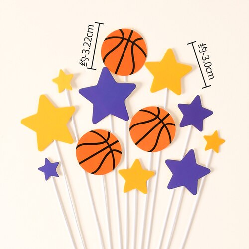 Décoration de gâteau pour garçon et fille, jeu de basket-ball, décoration de gâteau d&#39;anniversaire, Cupcake, pour réception pour bébé, pâtisserie: Star basketball