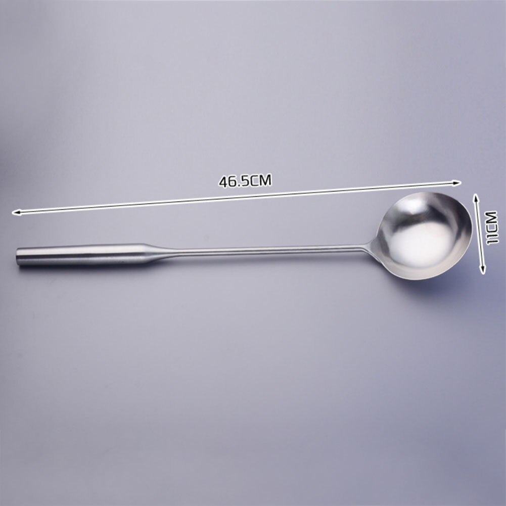 Kitchen Spoons Long Handle Stainless Steel Spoons Soup Spoons Dishes Ladle Cooking Spoon Cooking Spoons Kitchen Tools: Large