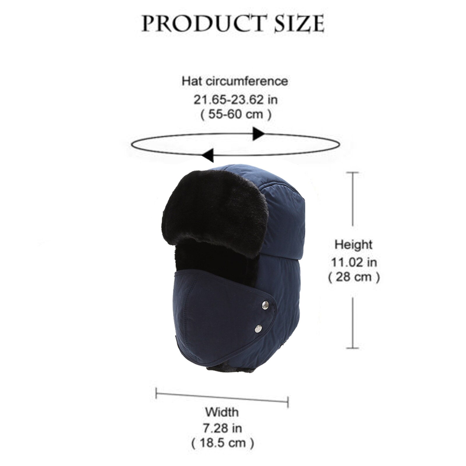1 pz inverno spesso bombardiere russo cappello paraorecchie traspirante maschera staccabile cappelli donna uomo freddo inverno caldo pelliccia copricapo sci Ushanka