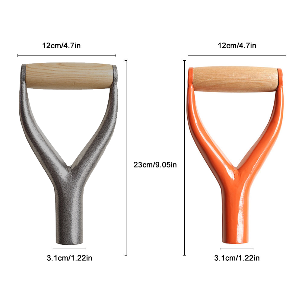 Home Shovel Handle Spade Fork Multifunctional Y Grip Raking Solid Iron Replacement Garden Tool Portable Accessories For Digging