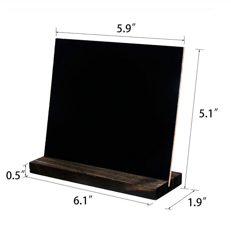 Retro Small Blackboard Decoration Writing Cork Board Desktop Wooden Chalkboard Display Cabinet Decoration Message Crafts