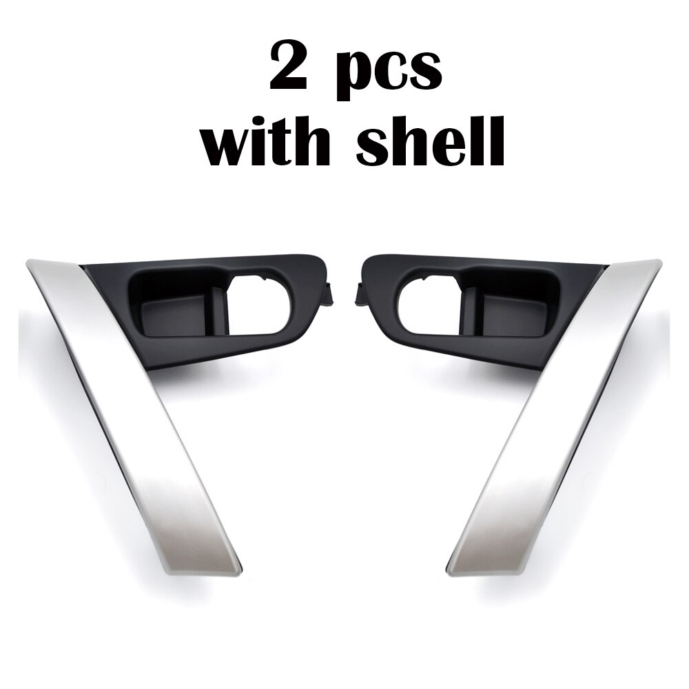 Manijas de puerta Interior de coche partes interiores de Color plata para Nissan Qashqai j10 2007, , , , , 12 13 14: Handle shell 2pcs