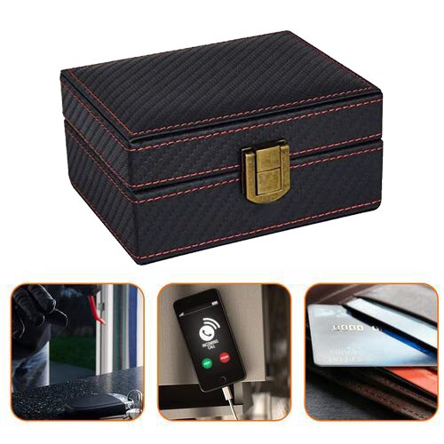 Anti Theft Faraday Box Car Keyless Signal Blocker RFID Faraday Key Fob Protector Prevent Your Key Fob For Privacy Protection
