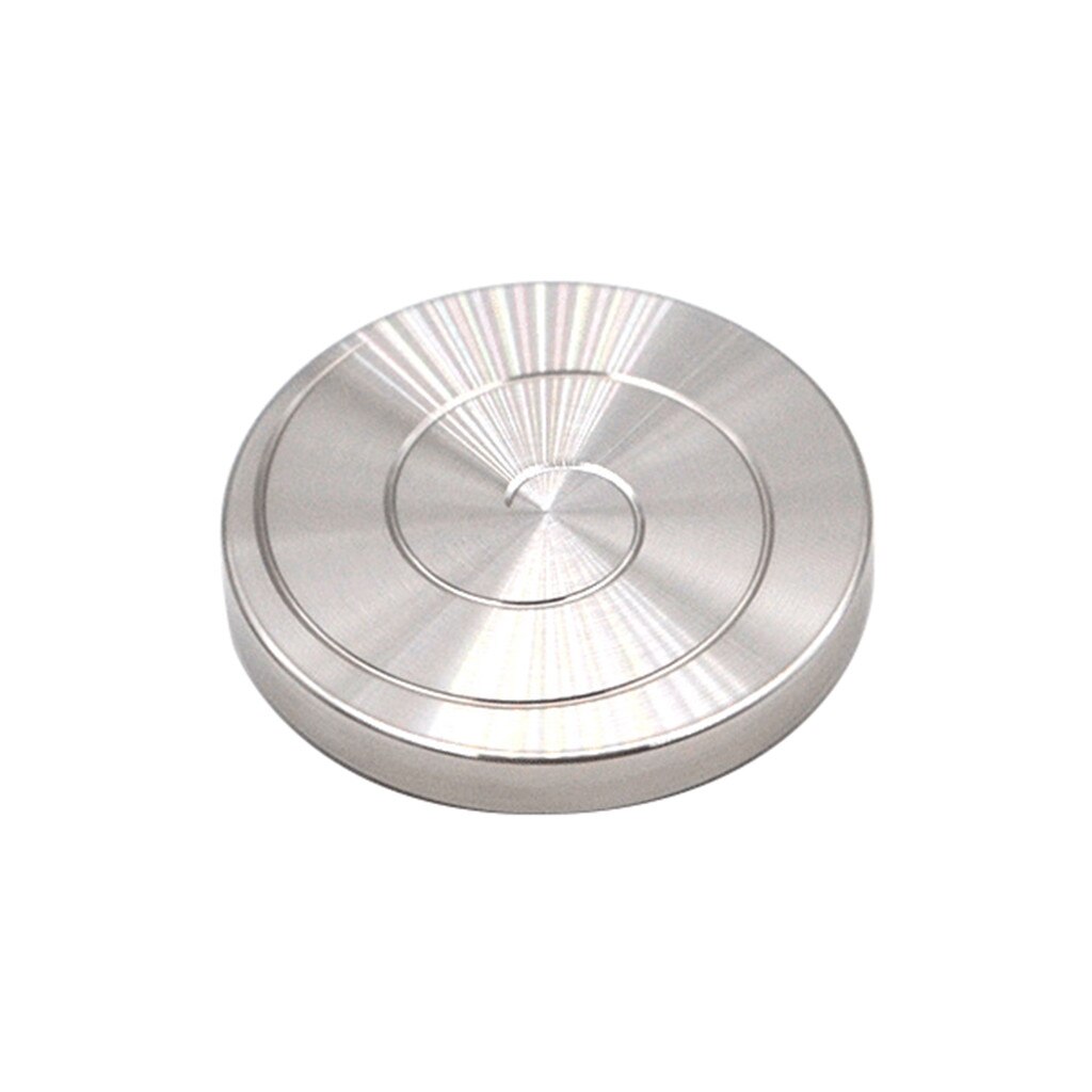 Desktop Gyro Spinning Top Stress Relief Rotating Flat Coin Gyroscope Metal Tabletop Ball Gyro Decompression Optical Illusion: Silver