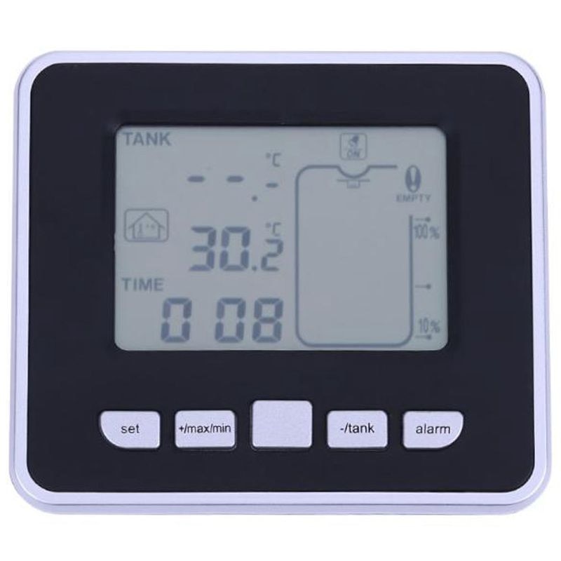 TOPWireless Ultrasonic Tank Liquid Level Flow Water Meter With Temperature Water Tank Transmitter Mounting Screws Measuring To: Default Title