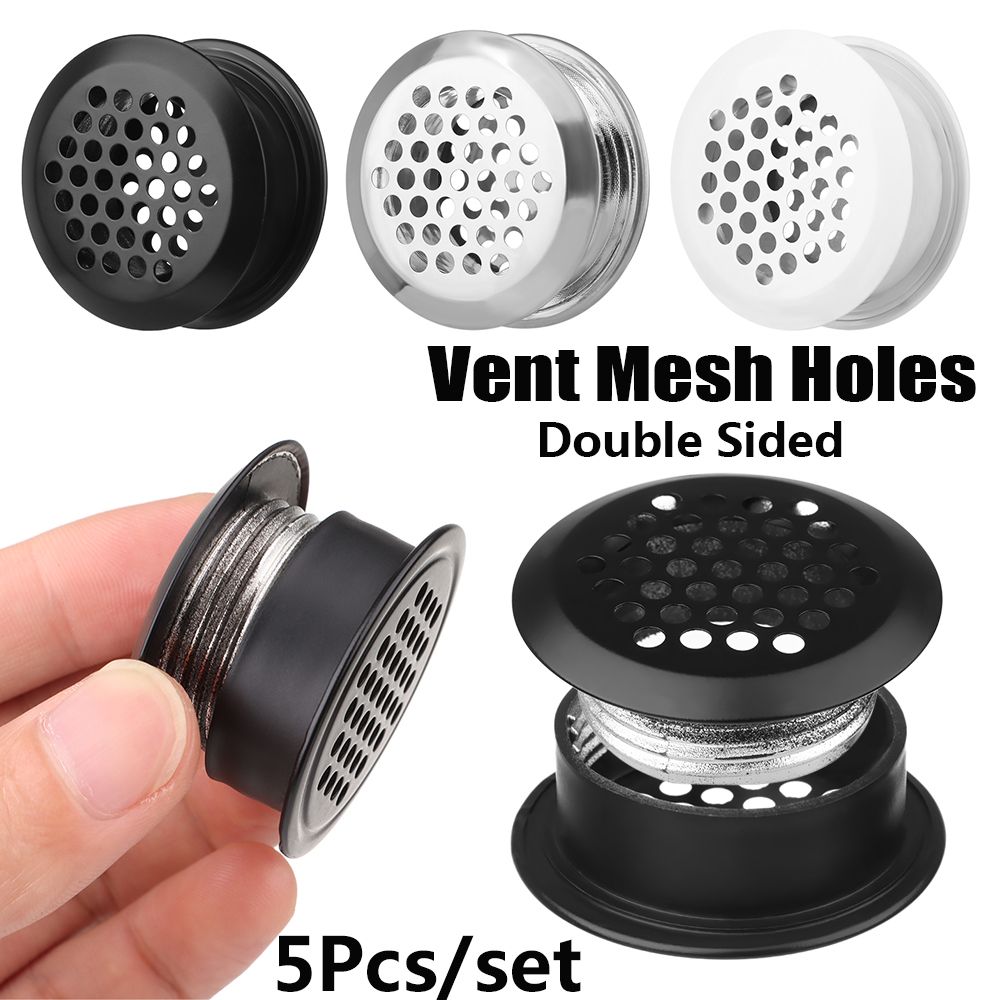 5Pcs Shoe Cabinet Ventilation Cover Wardrobe Double Sided Mesh Vent Hole Furniture Grilles Air Vent Cover Home Daily Accessories
