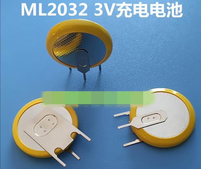 2 Stks/partij ML2032 Ml 2032 3V Lithium Batterij/Oplaadbare Batterij