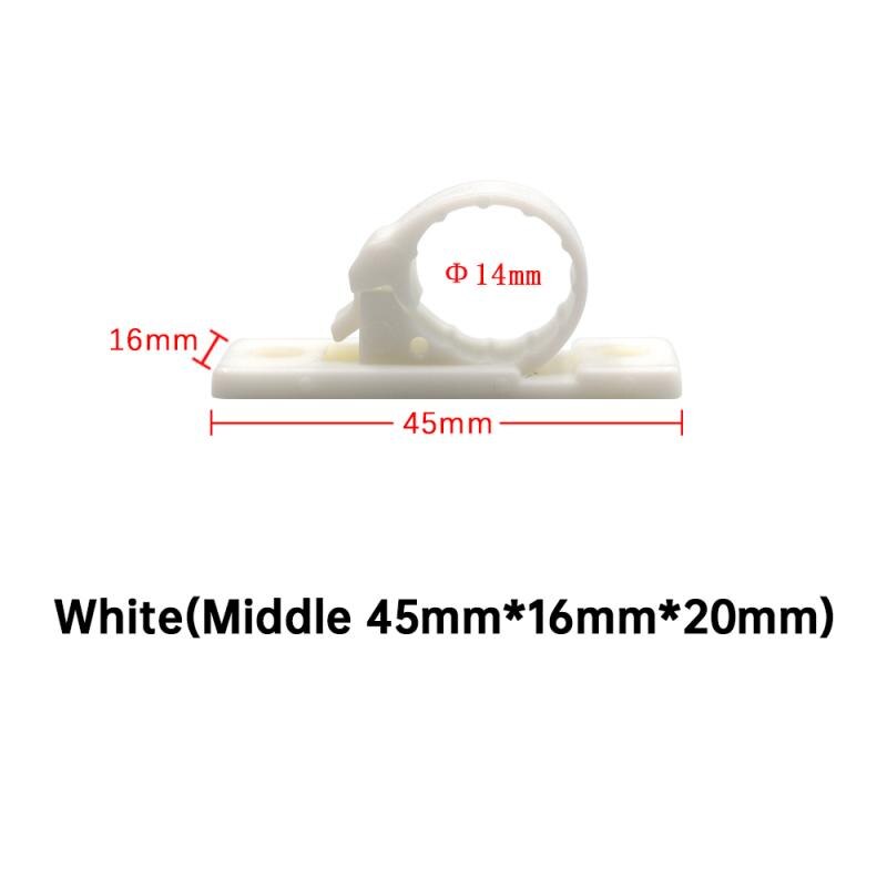 5PCS Sticky Wiring Fixing S Base Hook Wire Cable Gadget Clip Adhesive Wall Snap Type Fixed Cable Line Clip Clamp TXTB1: white M