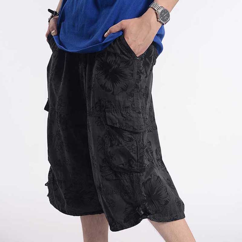 Loose Baggy Shorts Men Casual Straight Cargo Shorts Beach Shorts Man Clothing Plus Size Shorts