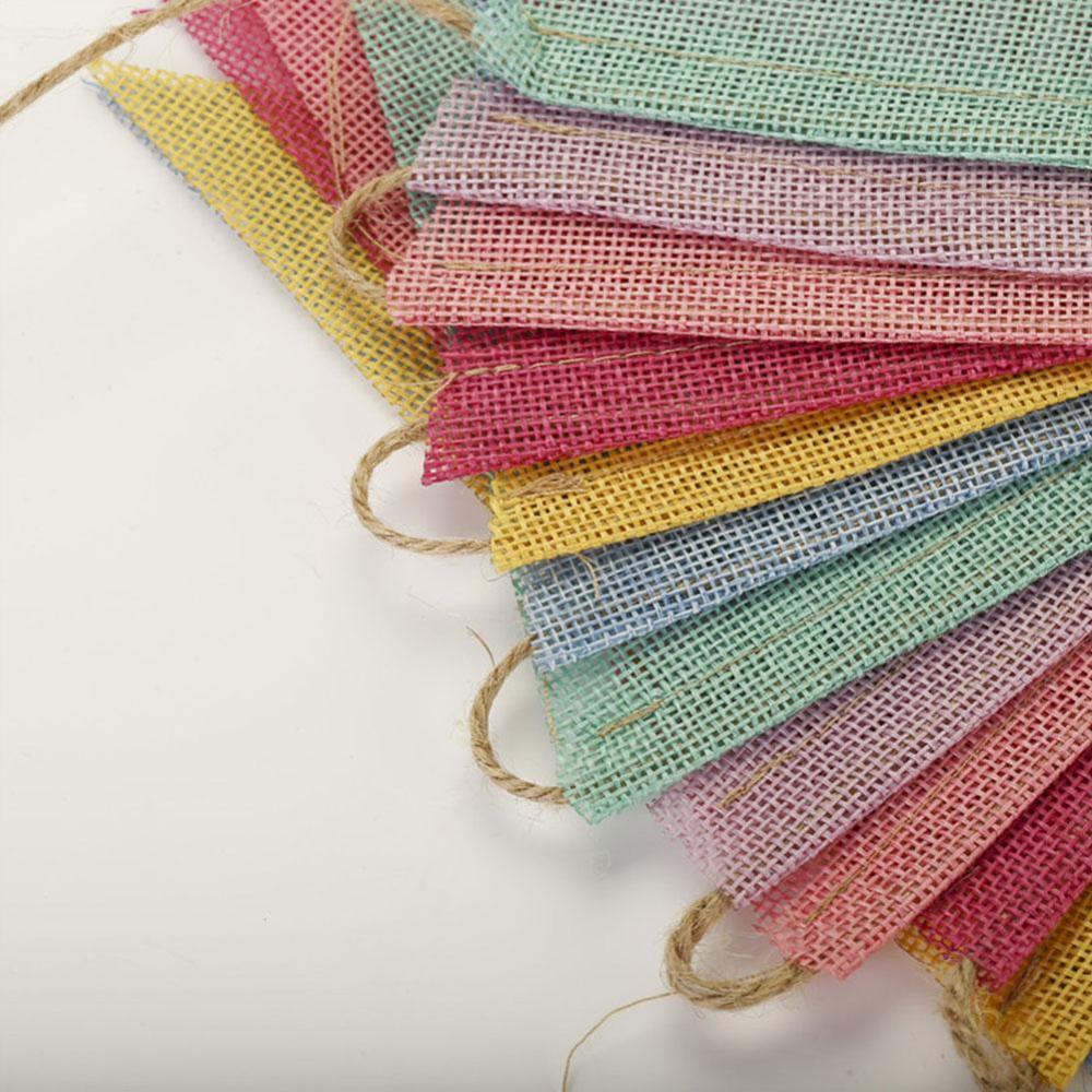 12 flaggor färgglada vimplar bröllop grattis på födelsedagen återanvändbar bunting party år tillbehör dekoration  g7 k 3