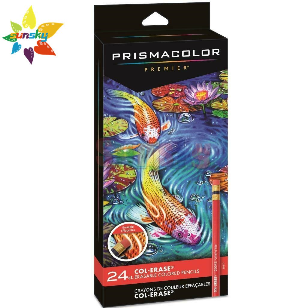 Prismacolor – ensemble de crayons de couleur effaçables Premier Col, 24 couleurs assorties, 20517: Default Title