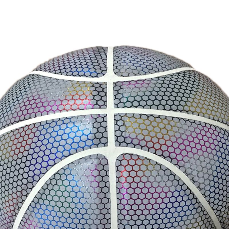 Basketball Ball Holographic Reflective Size 7 PU Bascket Woman Man Sports Luminous Indoor Outdoor Training Balls