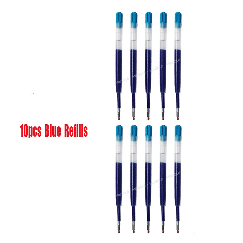 Originale xiaomi metal skilt penne mi pen kuglepen premec glat switzerland refill 0.5mm japan sort blå blæk signering penne: 10pc blåt blæk