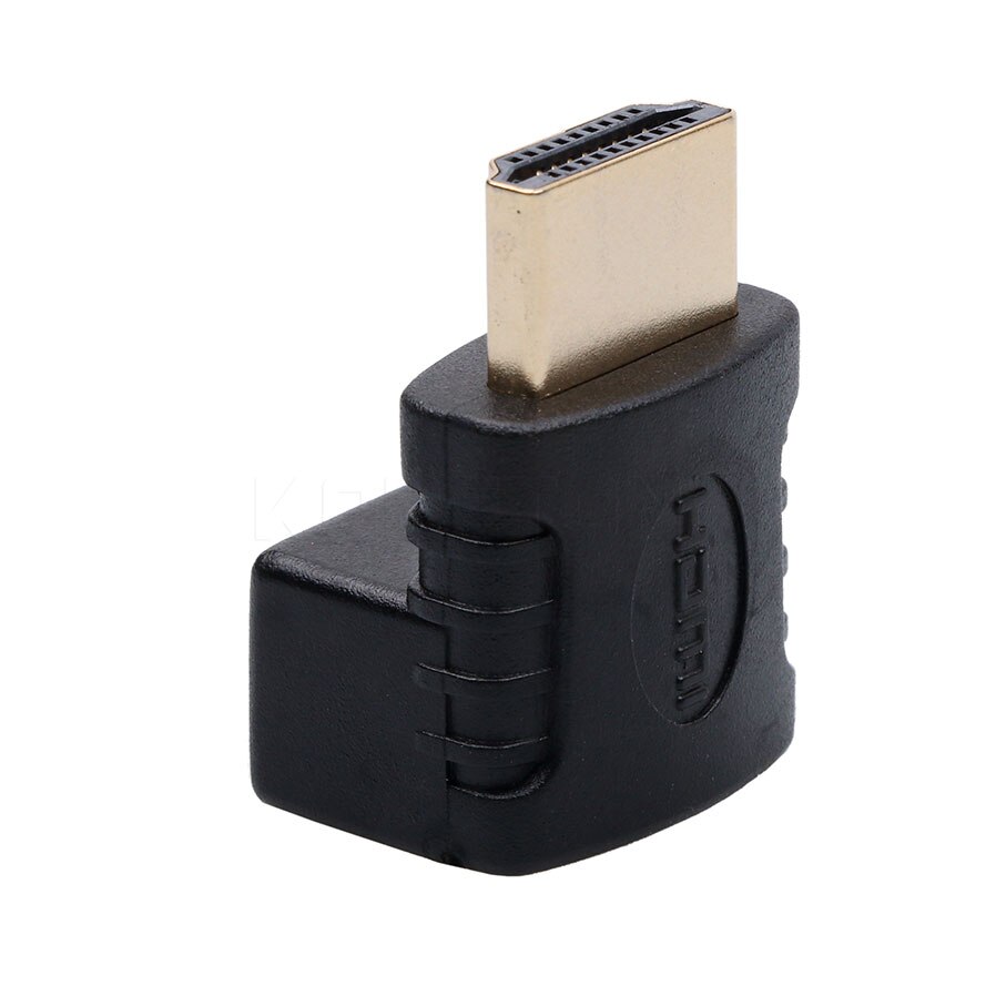 Kebidumei HDMI männlich zu HDMI weiblich Kabel Adapter 90 Grad Rechts Winkel L - Typ (Unterseite)Schwarz 1080P Clever HDTV Pro Xbox 360