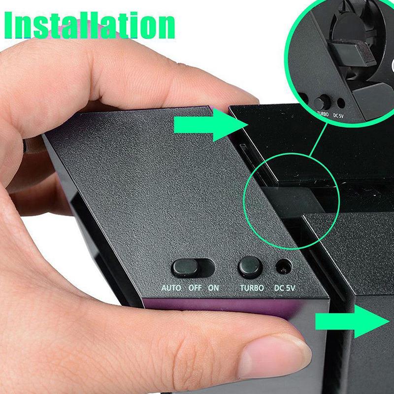 Til  ps4 5- blæser playstation køling ekstern turbo temperatur kontrol køler  r20