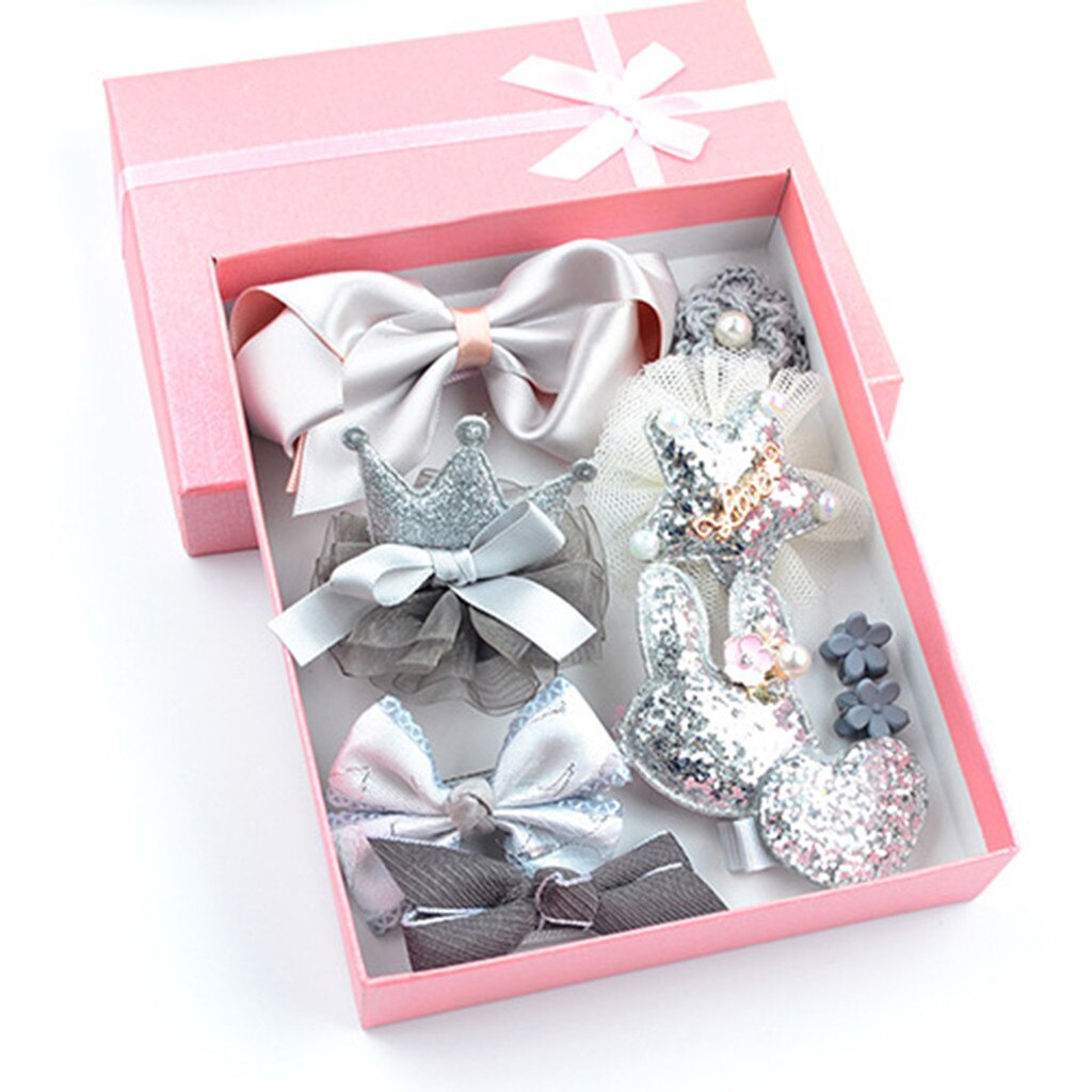 Set kind haar zubehör haarnadel stirnband box baby mädchen hairclip: B