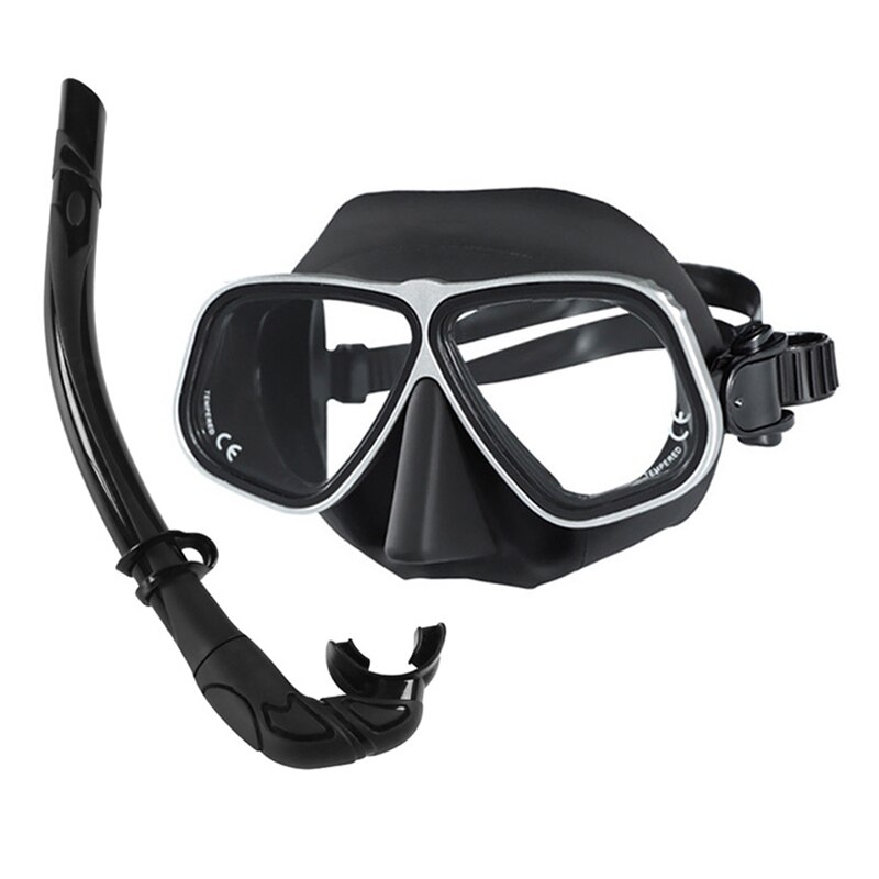 Color Alloy frame free diving goggles scuba full face mask wet tube kit Snorkeling equipment Ultra low volume Free-dive