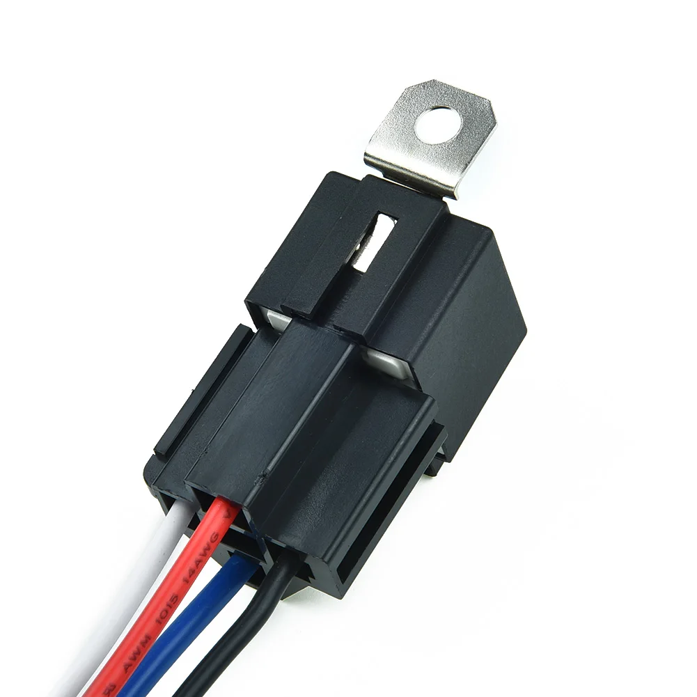 12V 4 Pin Car Relay With Socket Base/Wires/Fuse 30A Amp SPST Pre-wired Sockets Waterproof Auto Accessories