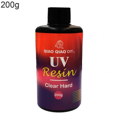 10/15/25/60/120/200g UV Resin Hard Glue Ultraviolet Transparent LED DIY Varnish: 200g