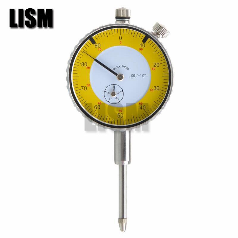 Metal Dial Test Indicator 0.001 -1.0 inch Precision Round Dial Indicator Lever Gauge Meter Measuring Gauging Tool