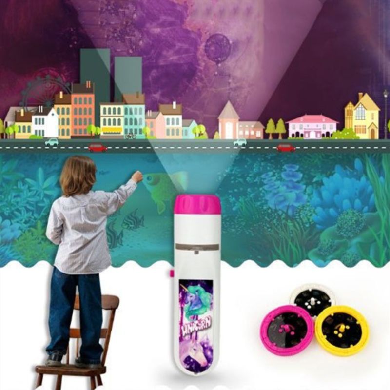 Dinosaurus Zee Projector Kids Baby Speelgoed Slapen Verhaal Zaklamp Ster Lamp Licht-Up Speelgoed