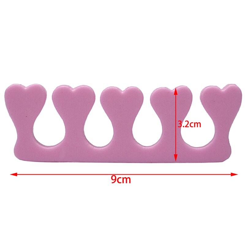 50 stk/pak pink nail art tæer separatorer fingre fødder svamp blød gel uv skønhedsværktøj polish manicure pedicure
