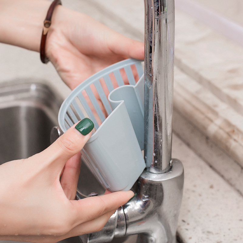 Abfluss Gestell Waschbecken Kunststoff Hängenden Korb Gestelle Regal Auslauf Halfter Schwamm Lagerung Küche Liefert Wasserhahn Gestell