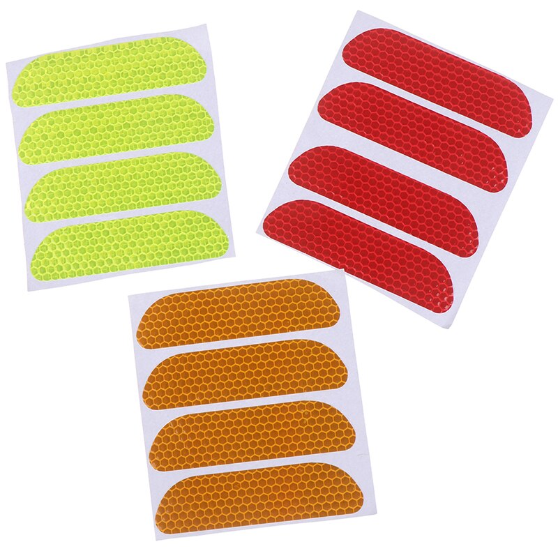 4Pcs Car Open Reflective Tape Reflective Strips Waterproof Car Warning Stickers Night Driving Safety Lighting Luminous Tapes