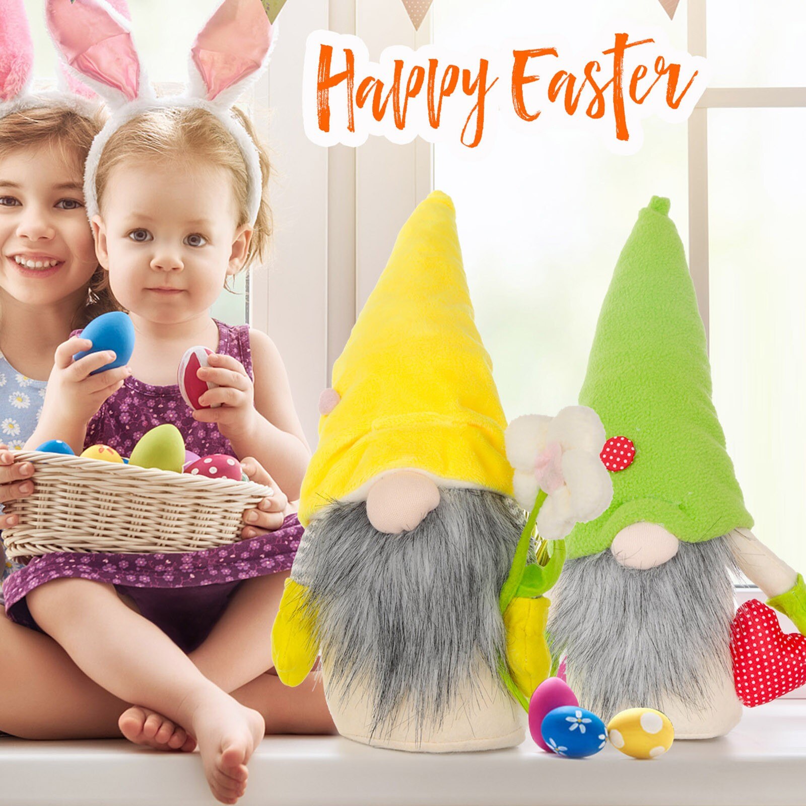 Décoration en peluche du jour de pâques, ornement de printemps pour chambre à coucher, salon, bureau, poteau debout pour décoration de maison, #25