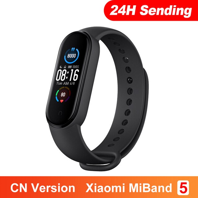 Xiaomi Mi Band 5 Fitness Bracelet Magnetic Charge 24h Heart Rate Sleep REM Nap Step Swim Sport Monitor Remind Alarm Miband 5