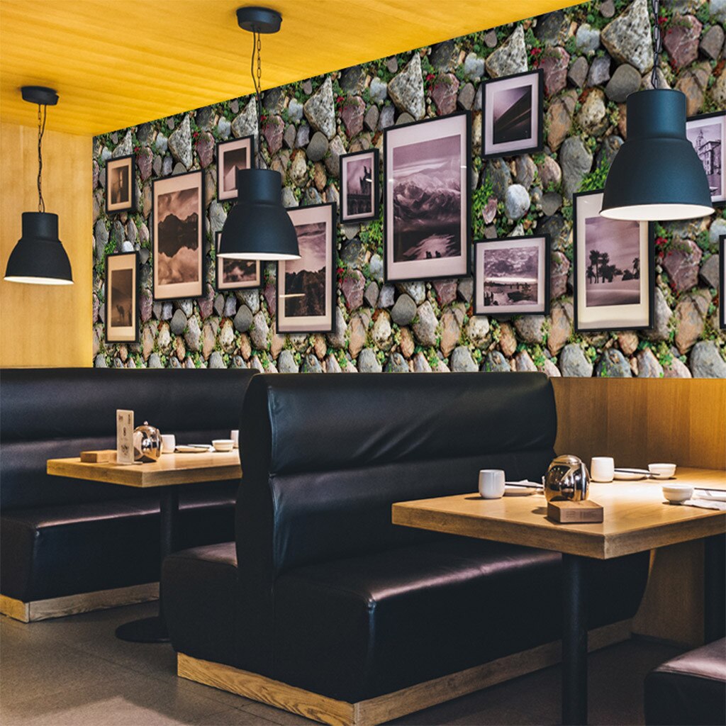 Waterproof Stone Brick Wall Sticker Self adhesive Wallpaper Home Decor Wall Art Decal for Living Room Bedroom Bathroom Kitchen