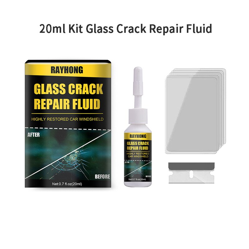 20ml Windshield Automotive Glass Nano Repair Fluid Glass Crack Chip Repair Kit