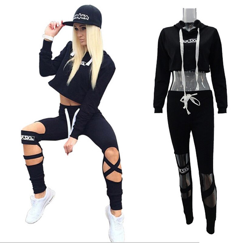 Sport Sets Voor Vrouwen Trainingspakken 2 Stuks Fitness Kleding Sweater Broek 2 STUKS Vrouwelijke Sportkleding Volleybal Set: S