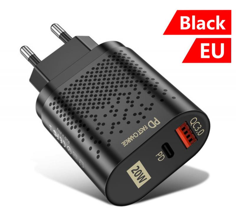 PD20W Schnelle Ladung EU UNS UK Stecker praktisch Ladegerät schnell aufladen QC 3,0 Adapter Zauberstab USB Ladegerät Für IPhone 12 Samsung Xiaomi