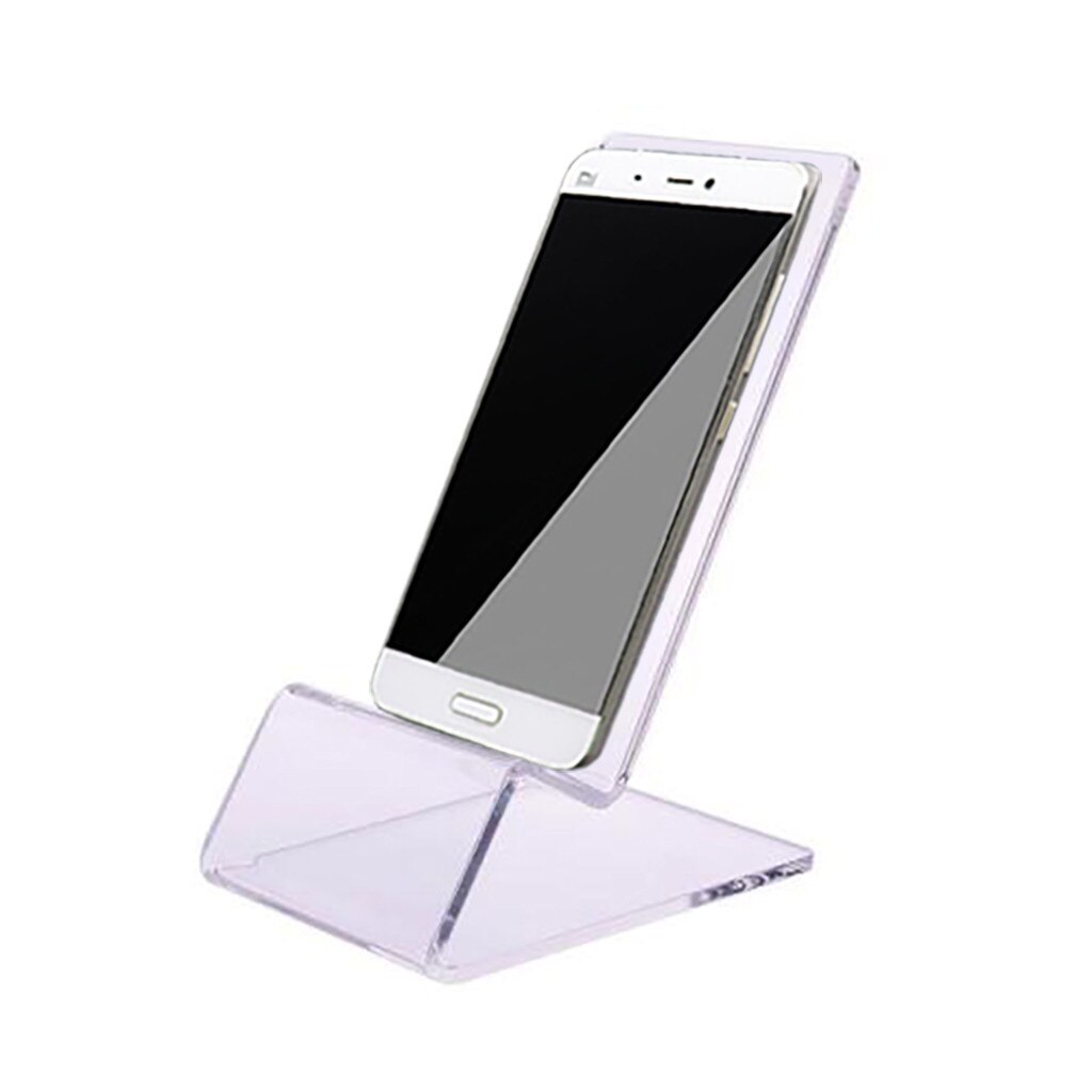 Clear Acrylic Transparent Mobile Phone Display Stand Mount Holder Rack Bracket Eco-Friendly Irregular shapes simple #J20